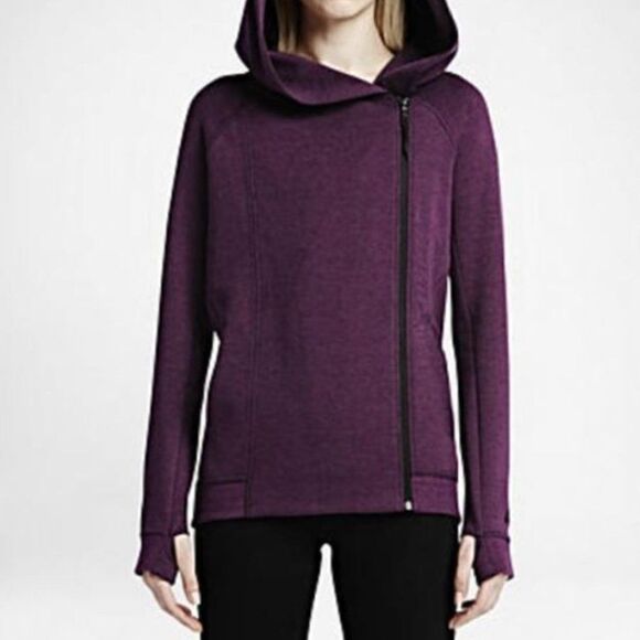 NIKE TECH FLEECE CAPE MULBERRY PURPLE SIZE LARGE - Picture 1 of 7